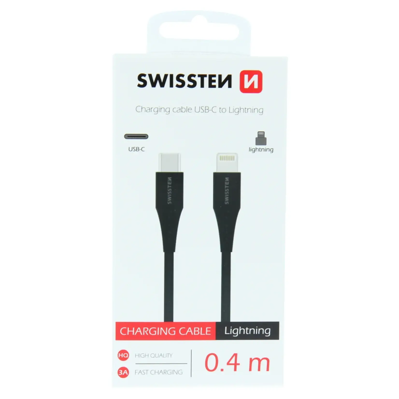 swissten Swissten Type-C To Lightning Cable - 71506512 -0.4m - Black