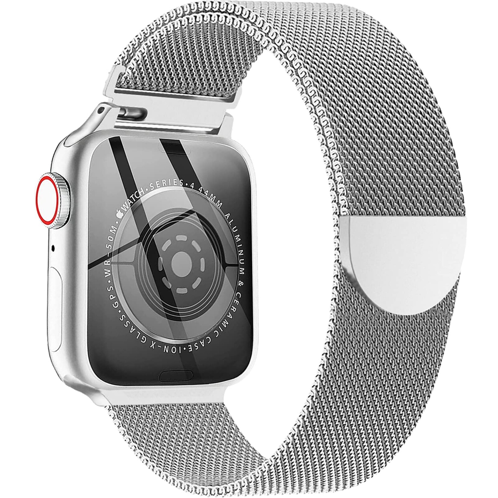 Watch Milanese Loop 316L Stainless Steel Magnetic Closure Zilver 42/44/45