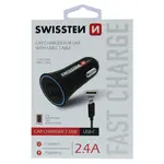 swissten Swissten Car Charger 1.2 m with two USB Ports 2.4 A