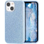 3 in 1 Glitter Backcover - iPhone 13 Mini - Blauw