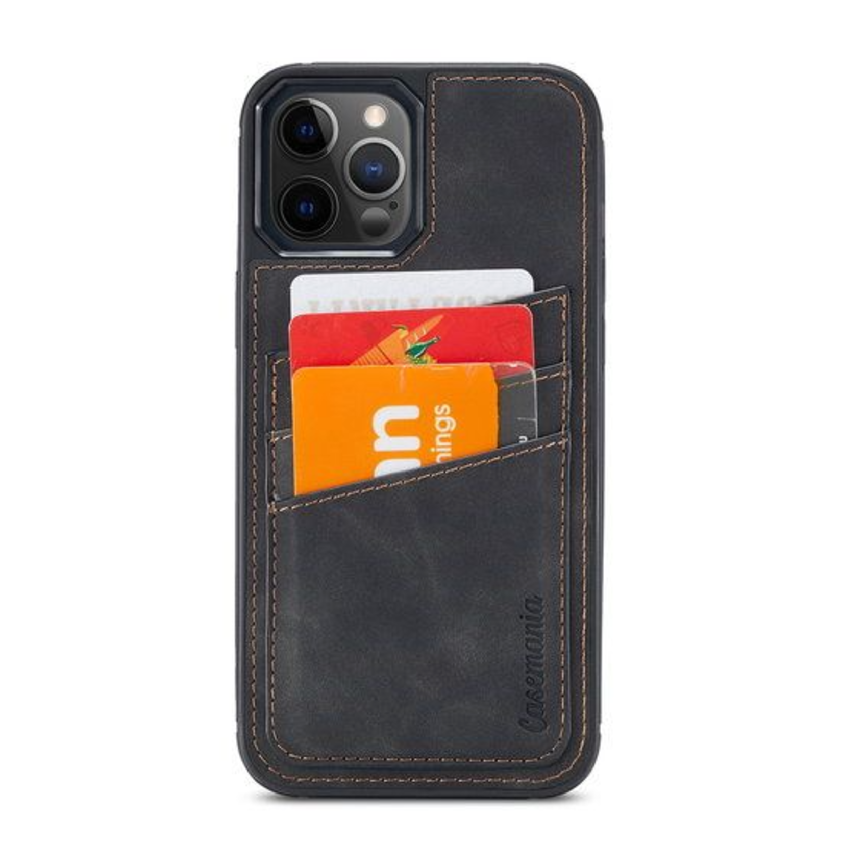 Apple Luxe CM Pocket Backcover - iPhone 13 Pro Max - Zwart