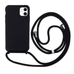 Apple 2mm Silicone met Koord - iPhone 13 Pro Max - Zwart