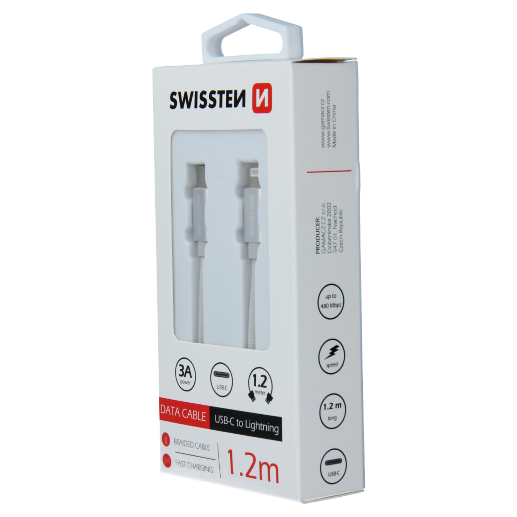 swissten Swissten Lightning Cable - 71506030BOX - For CDU Box - White