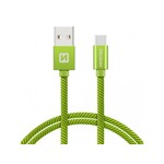 swissten Swissten Textile Type-C USB Cable - 71521307 - 2m - Green