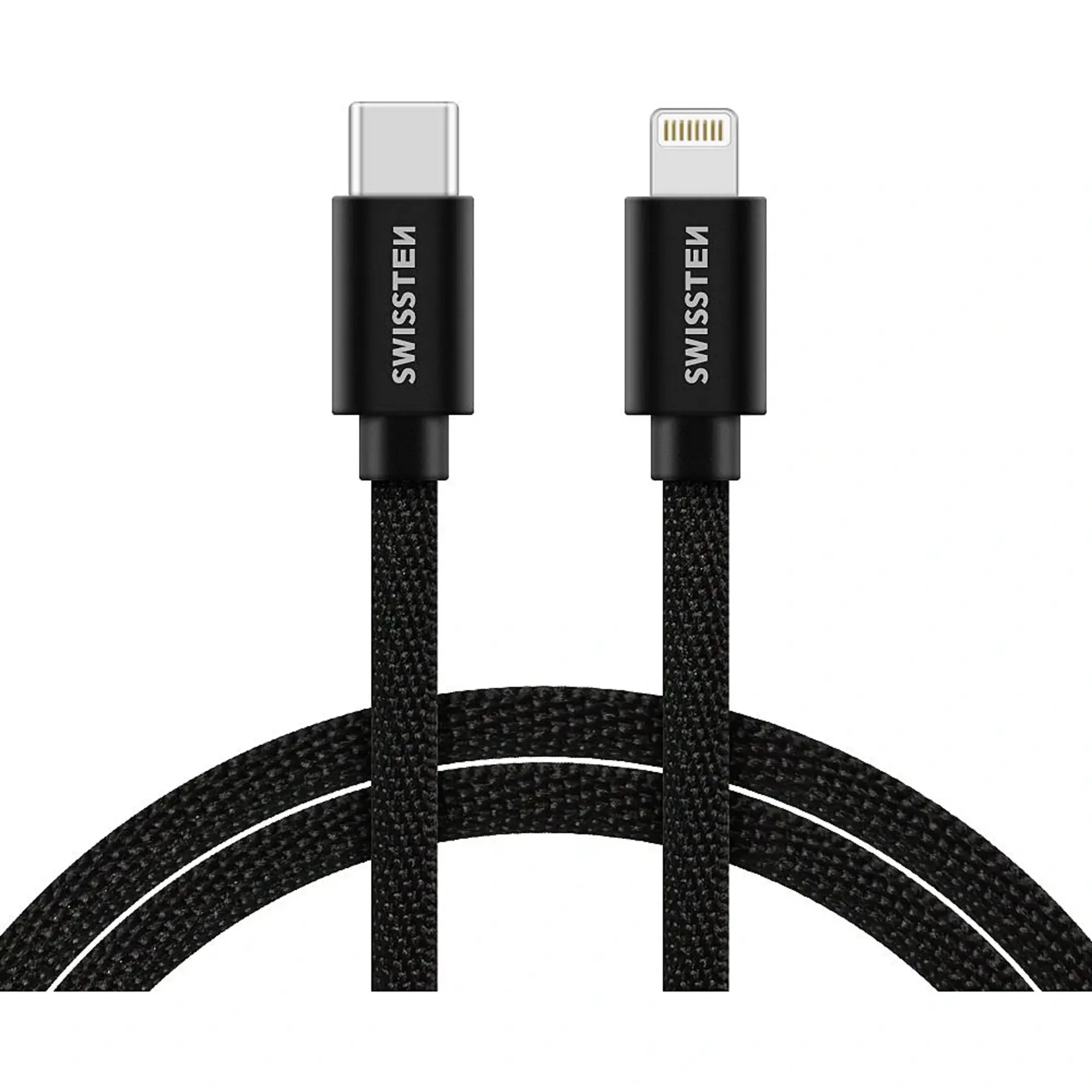 swissten Swissten Textile Type-C To Lightning Cable - 71529201 - 2m - Black