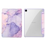 Apple Printed Silicone Smart Cover iPad Air/Air 2/iPad 9.7 2017/2018 - Marmer Paars