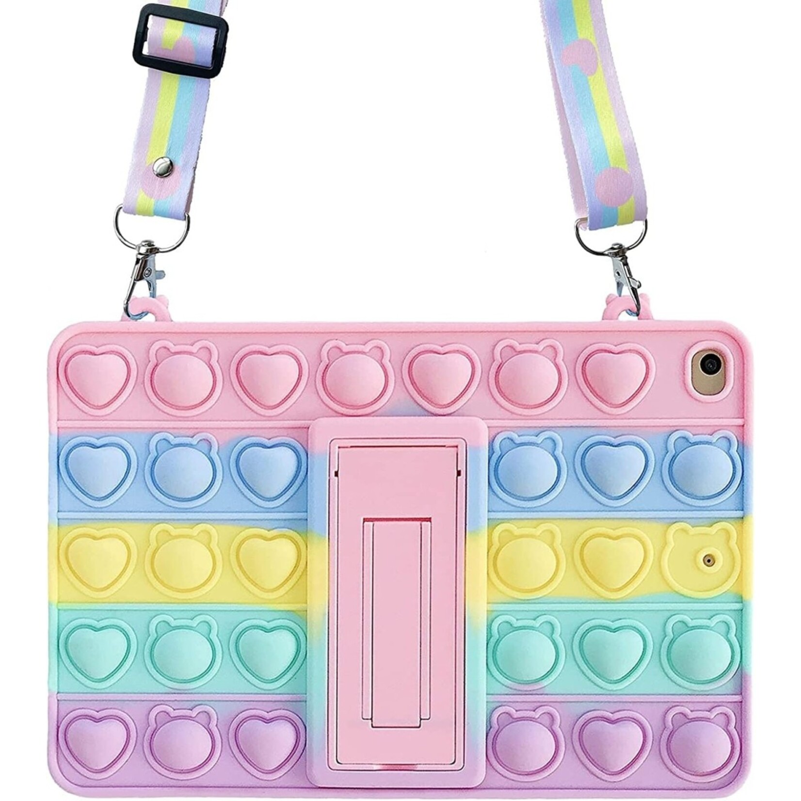 Apple Pop It iPad Kids Case - iPad 10.2 2019/2020/2021 - Rainbow