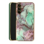 Samsung Casemania Arctic Marmer Backcover - Samsung A54 - Groen