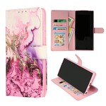 Samsung Samsung A14 - Bookcase Print - Marmer Paars
