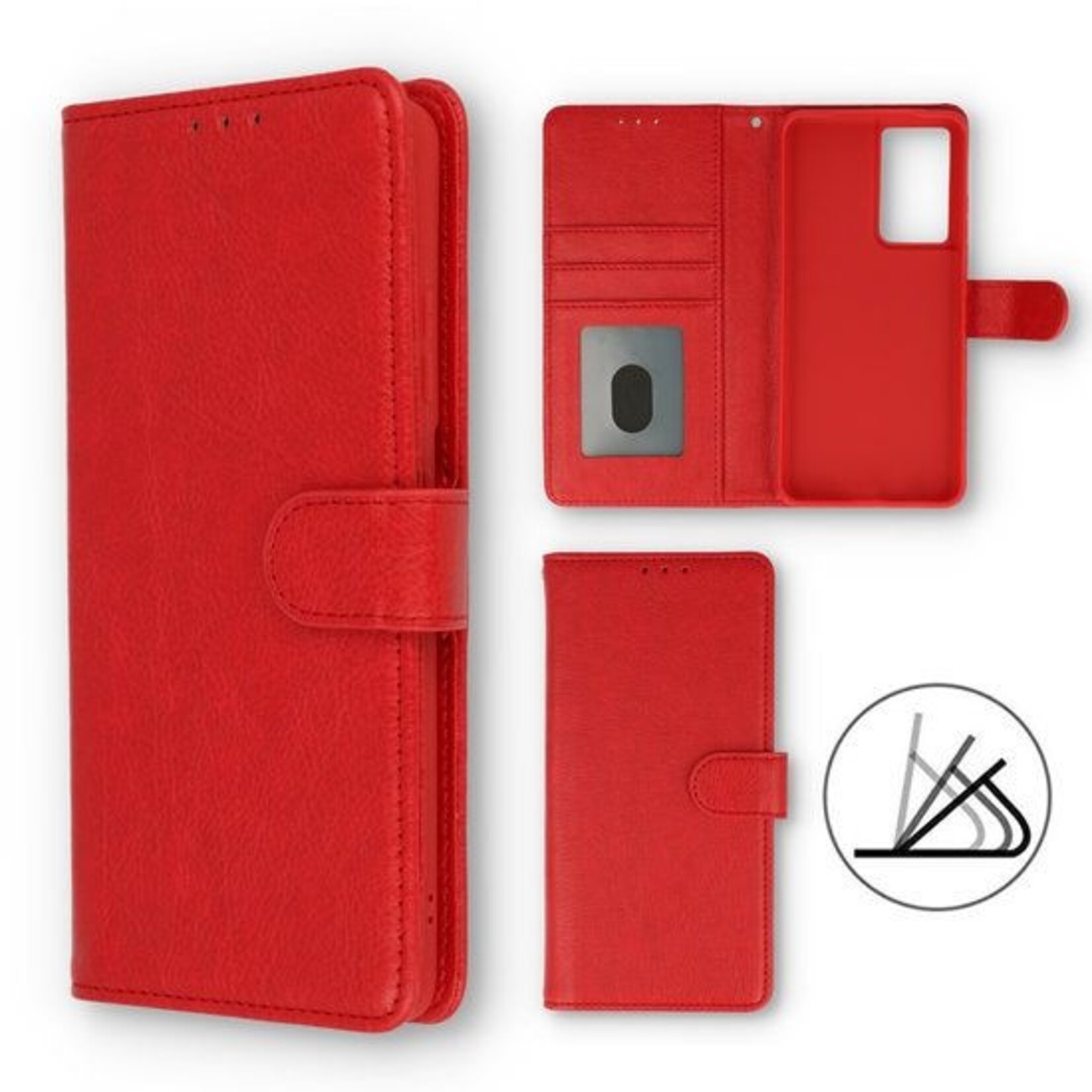 Samsung High Quality Bookcase - Samsung A14 - Rood