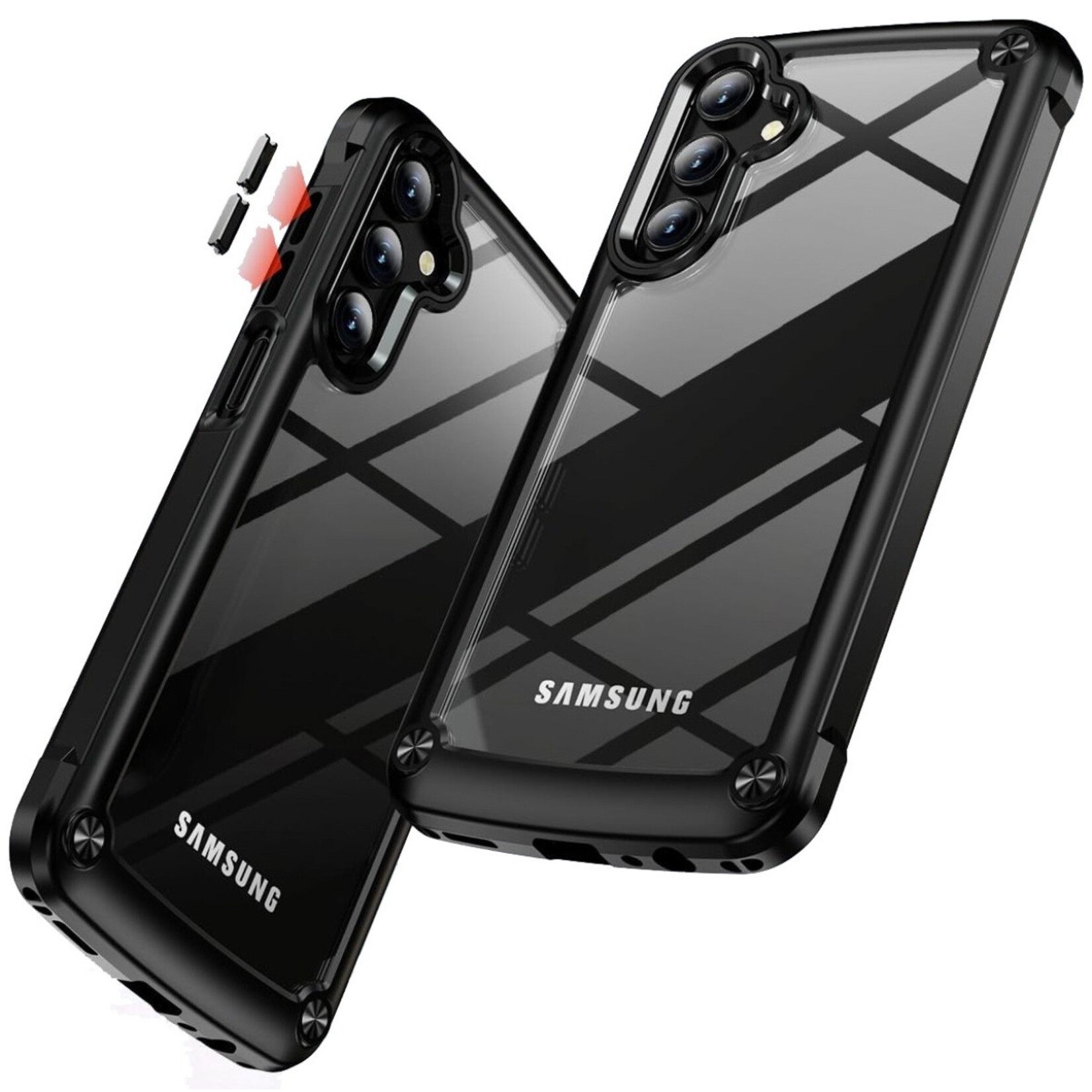 Samsung Shield Armor Case - Samsung A15 - Zwart