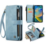 iPhone 14 Pro Max Casemania Book Case Met Rits Blauw