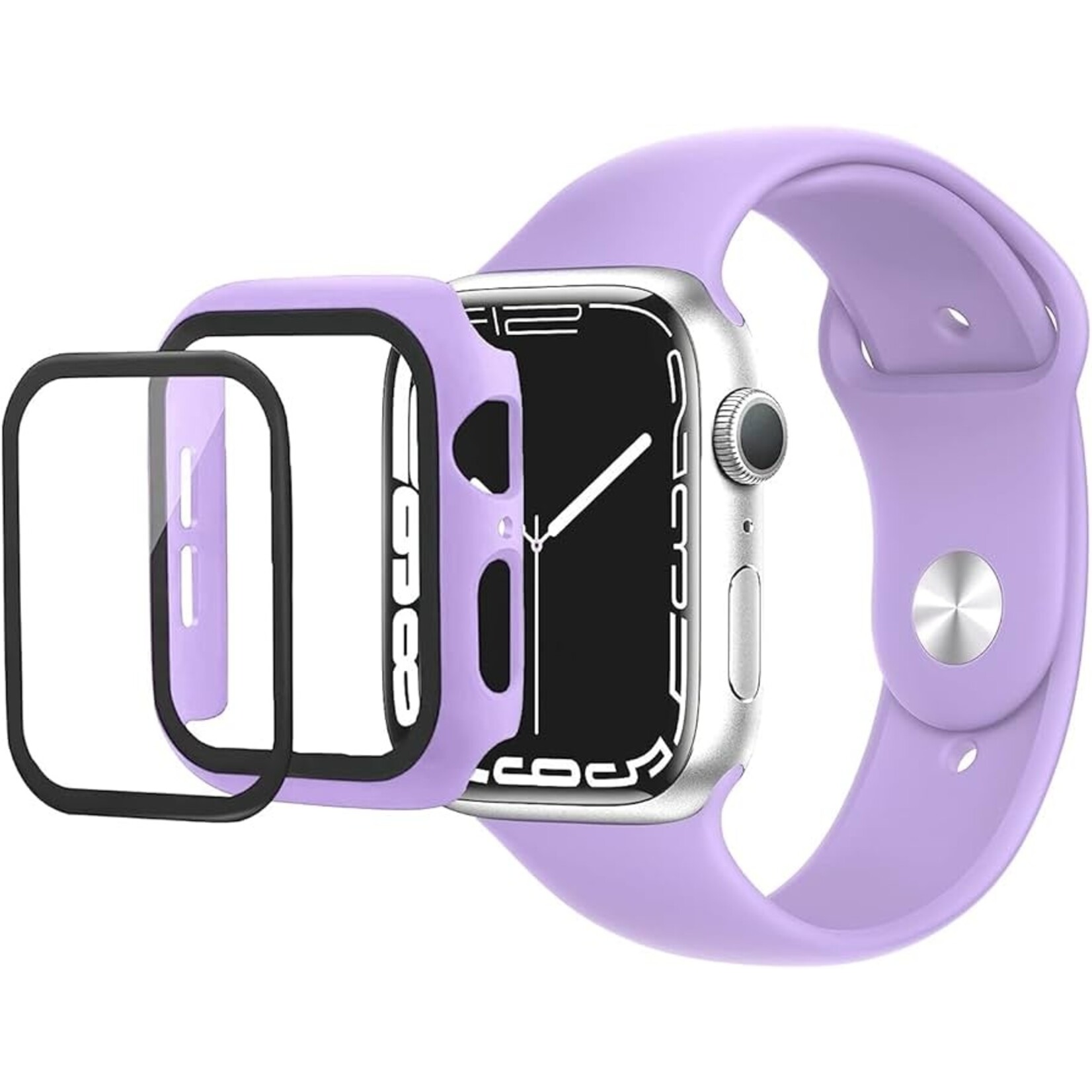 Watch 44mm Paars Band&Case 2 In 1