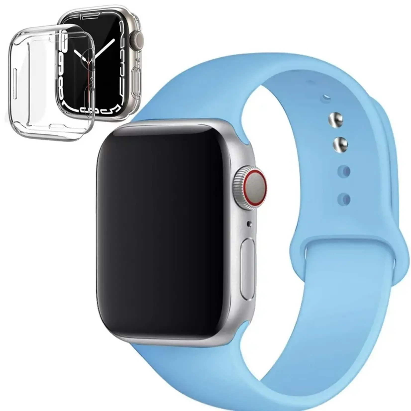 Watch 42mm Blauw Band&Case 2 In 1