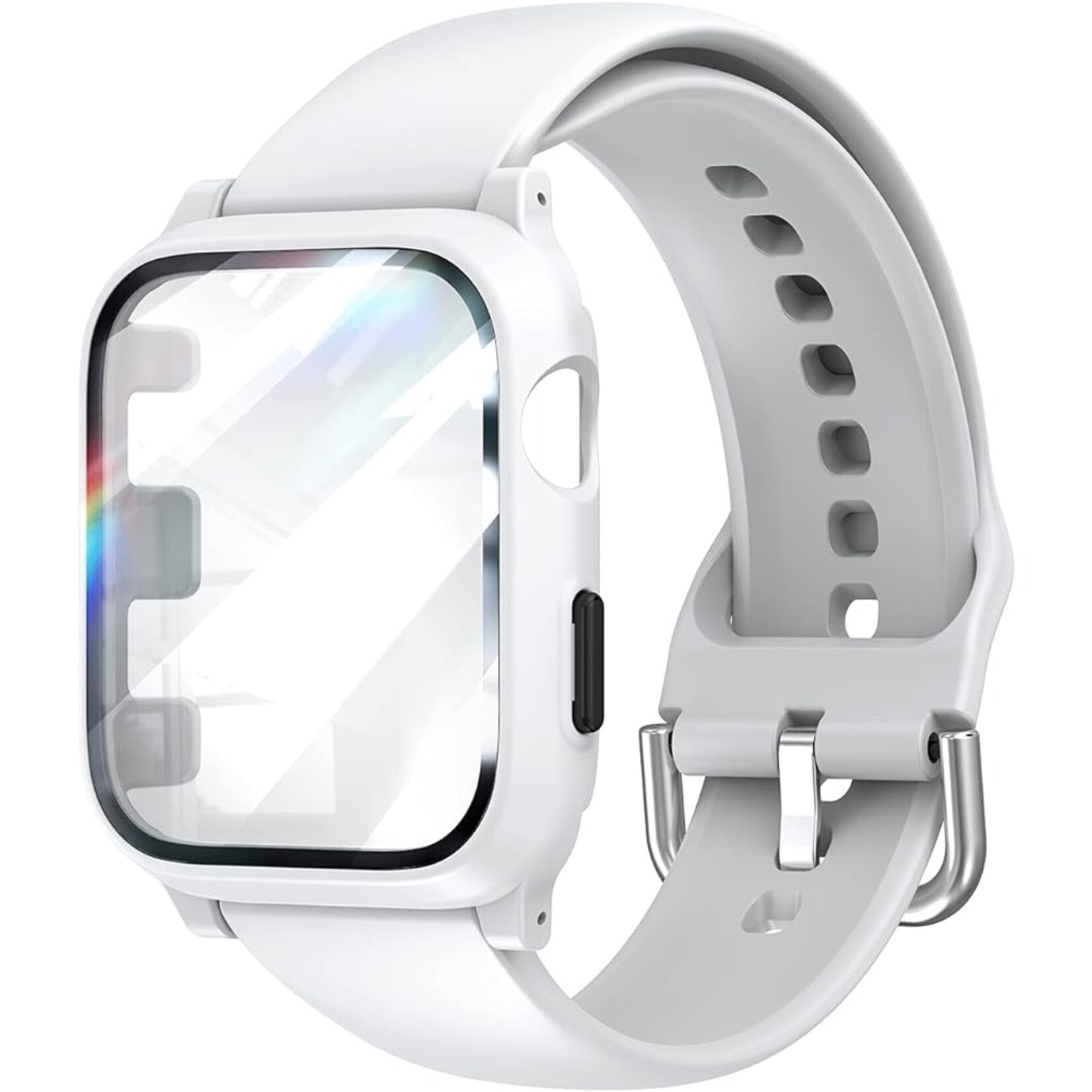 Watch 45mm Wit Band&Case 2 In 1