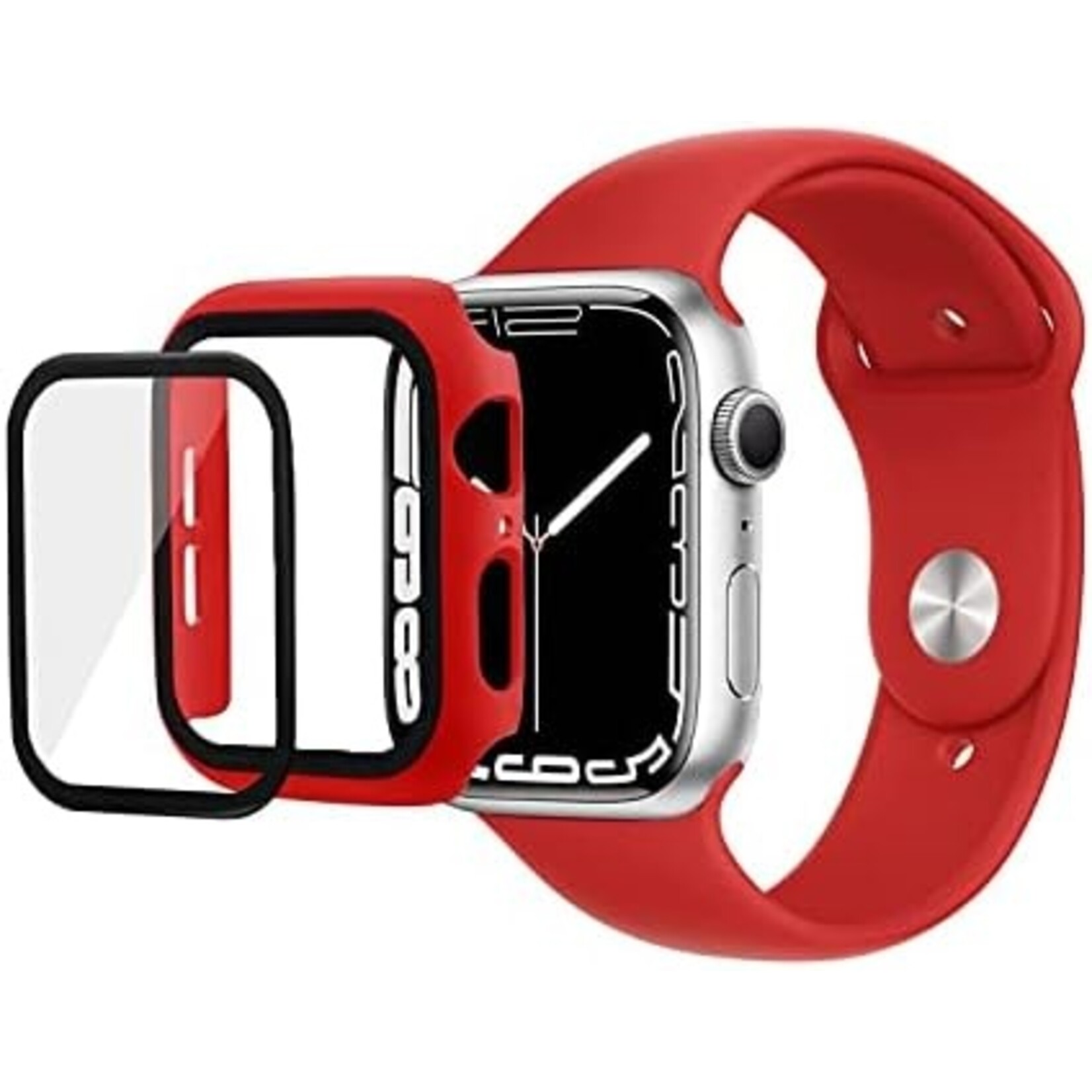Watch 45mm Rood Band&Case 2 In 1