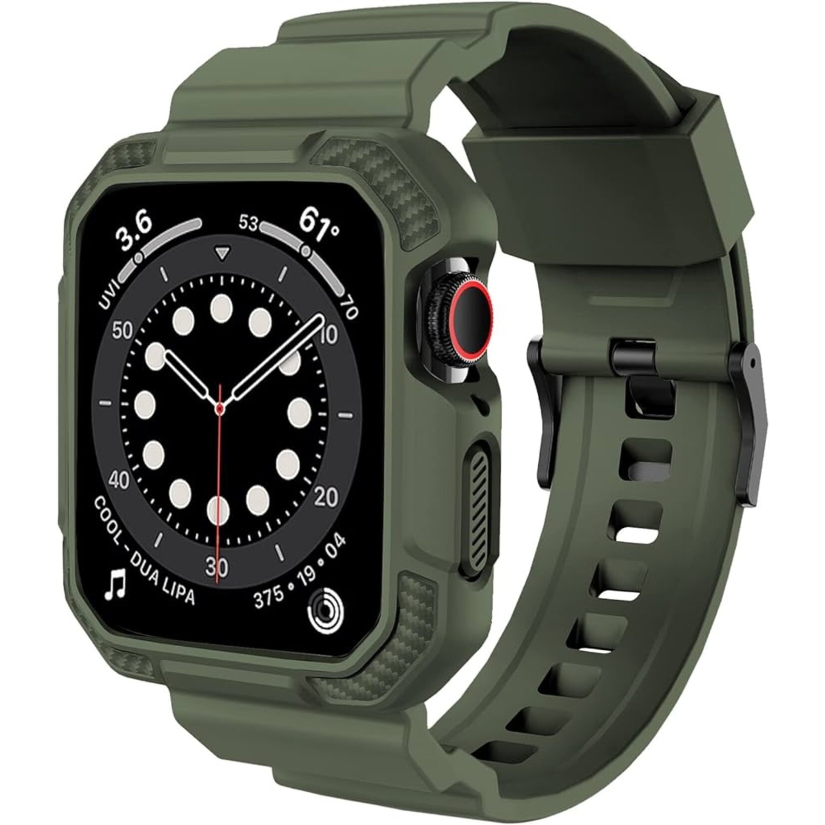 Watch 40mm Groen Band&Case 2 In 1