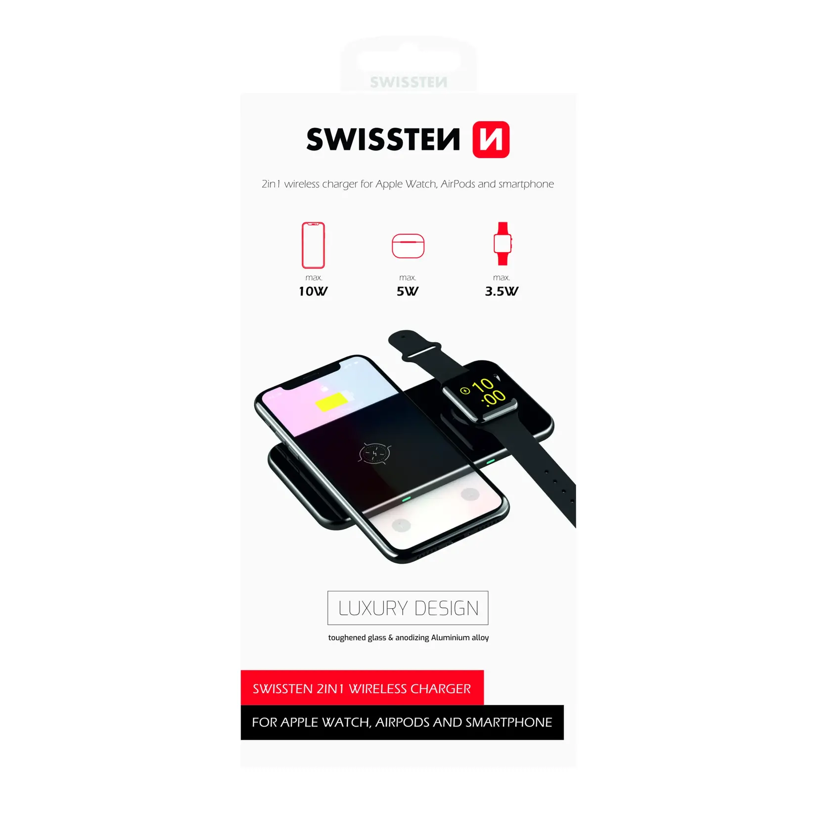 swissten Swissten Dual Wireless Charger - 22055520 - Black