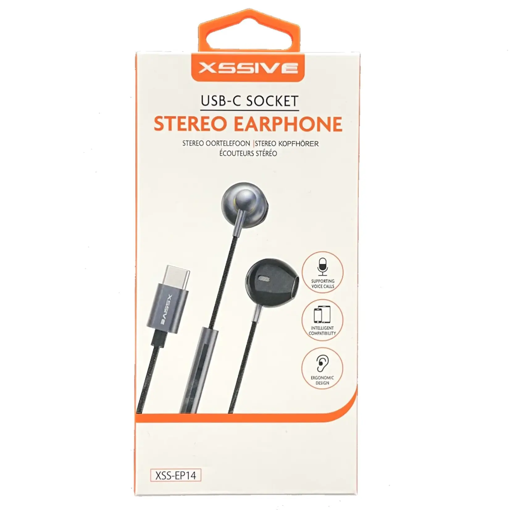 Xssive Xssive Stereo Earphone Usb-c Socket Zwart