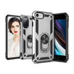 iPhone 12 Pro Max Kickstand Ring Armor - Zilver