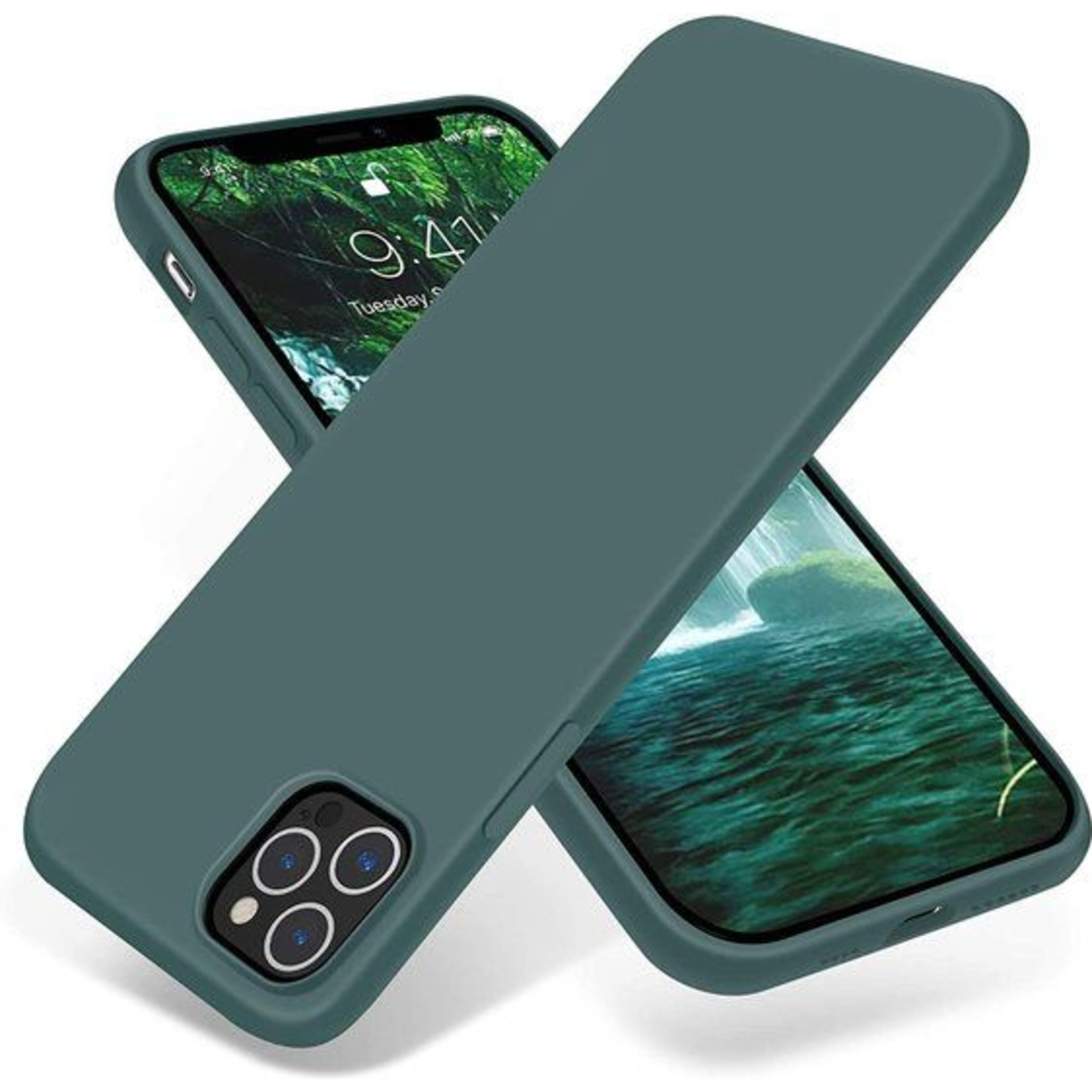 Apple High Quality Silicone Case Groen - iPhone 12 Pro Max