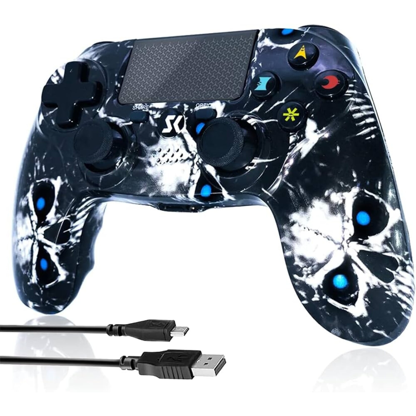 Xssive xsive dualschock cotroller for Ps4 zwart/wit