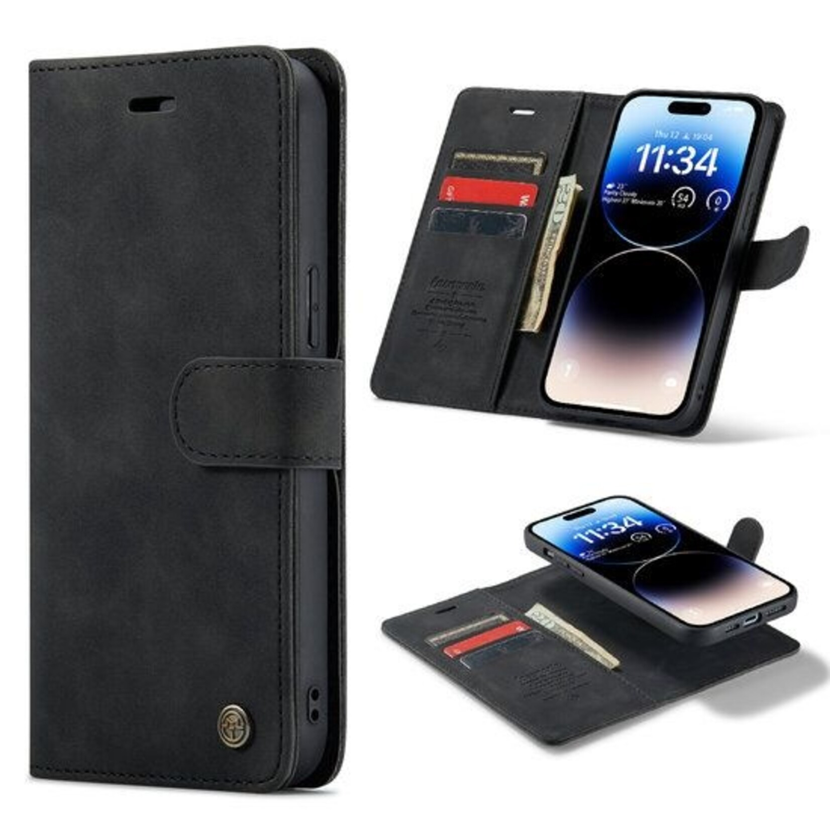 Samsung Casemania 2-in-1 Magnetic Case - Samsung A34 - Zwart