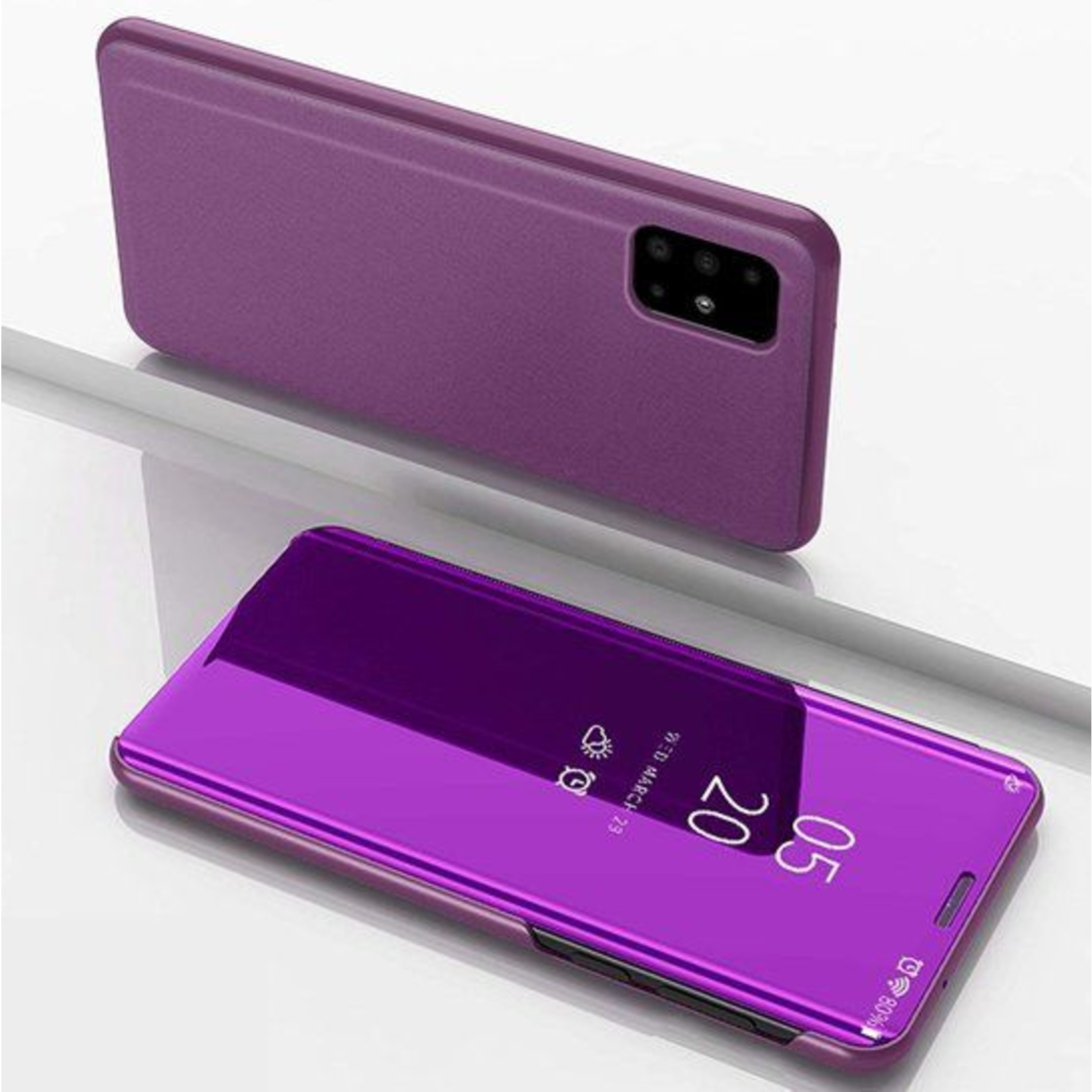 Samsung Samsung A71 - Clear View Case Paars