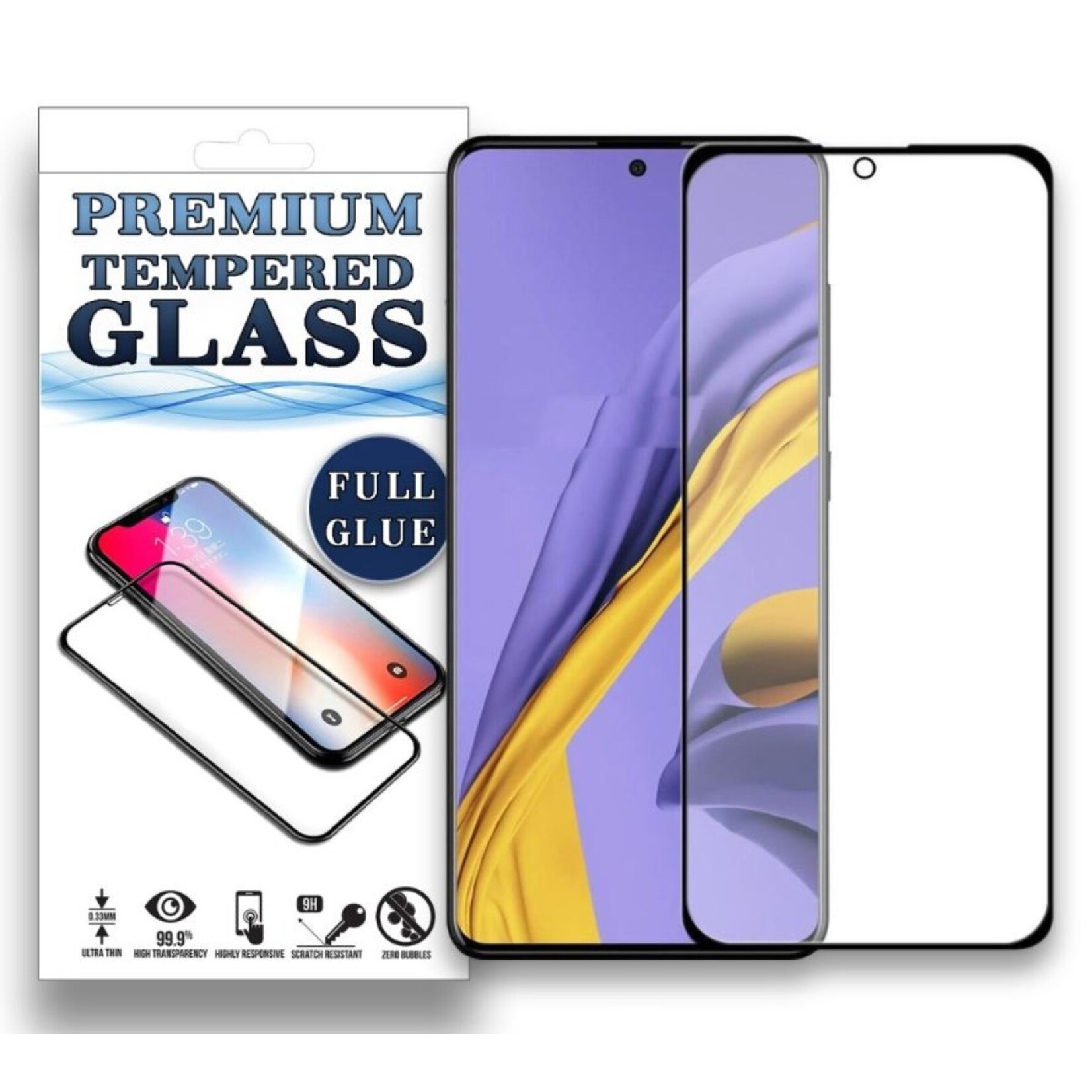 Samsung 9D Full Glue Tempered Glass - Samsung A55/A35