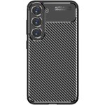 Samsung Wlons Carbon Fiber Case - Samsung A35 - Zwart