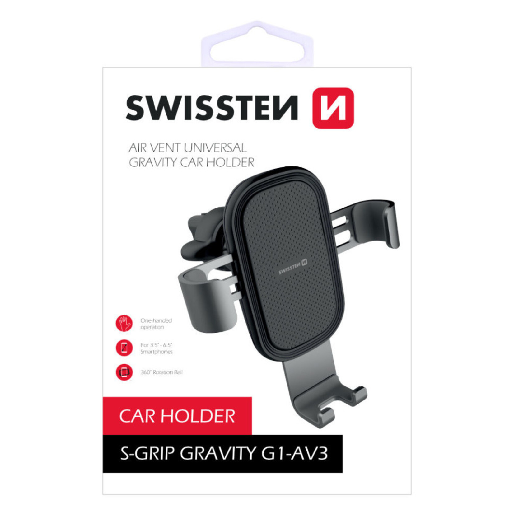 swissten SWISSTEN S-GRIP M4 R1 GRAVITY   AIRVENT  CAR HOLDER BLACK