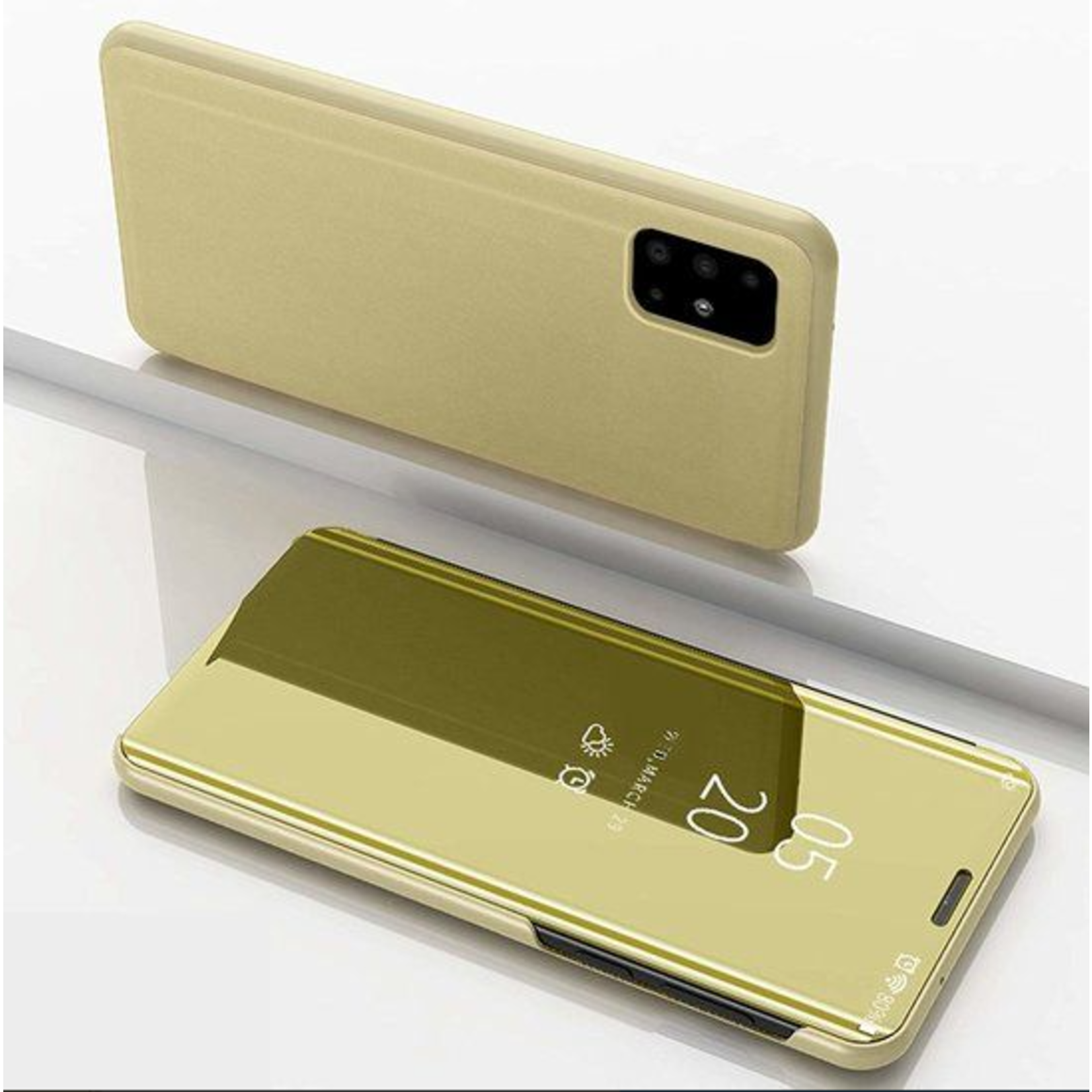 Samsung Samsung A70 - Clear View Case Goud