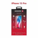 swissten Swissten iPhone 15 Pro Tempered Glass - Full Glue - Black