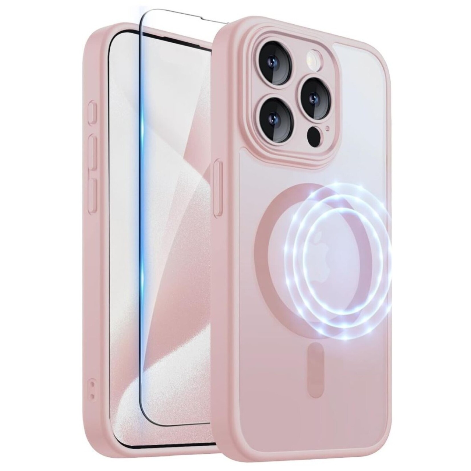 Apple Frosted Magnetic Magsafe Case - iPhone 12 Pro - Roze
