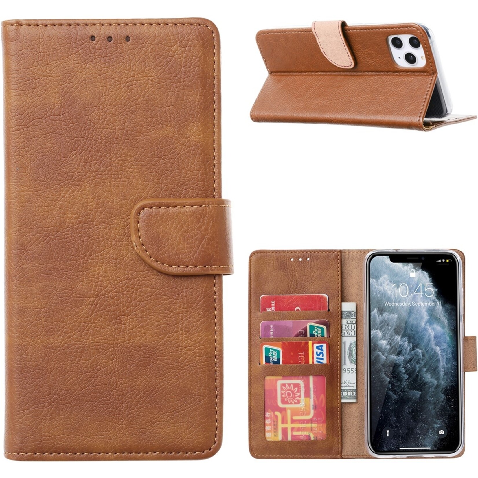 Apple Book Case iPhone 16 Pro Max - Licht Bruin