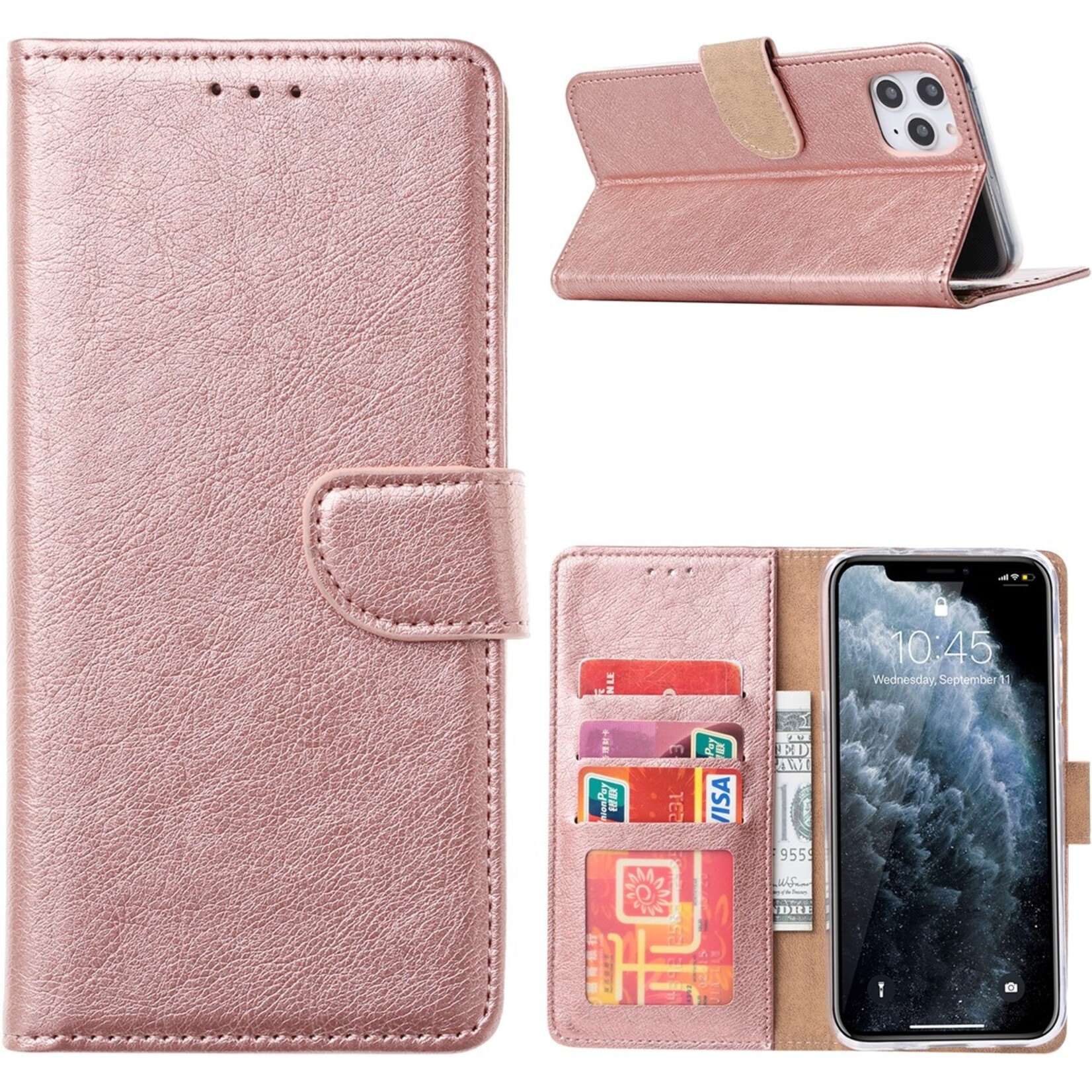 Apple Book Case iPhone 16 Pro Max - Rose Goud