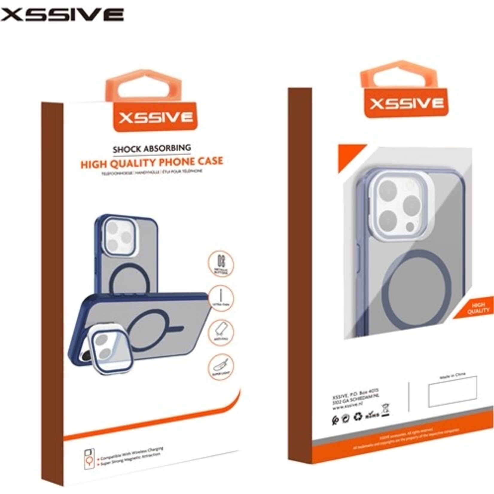 Apple Xssive Back Case geschikt voor Magsafe with Lens Standard iPhone 16 Plus - Zwart