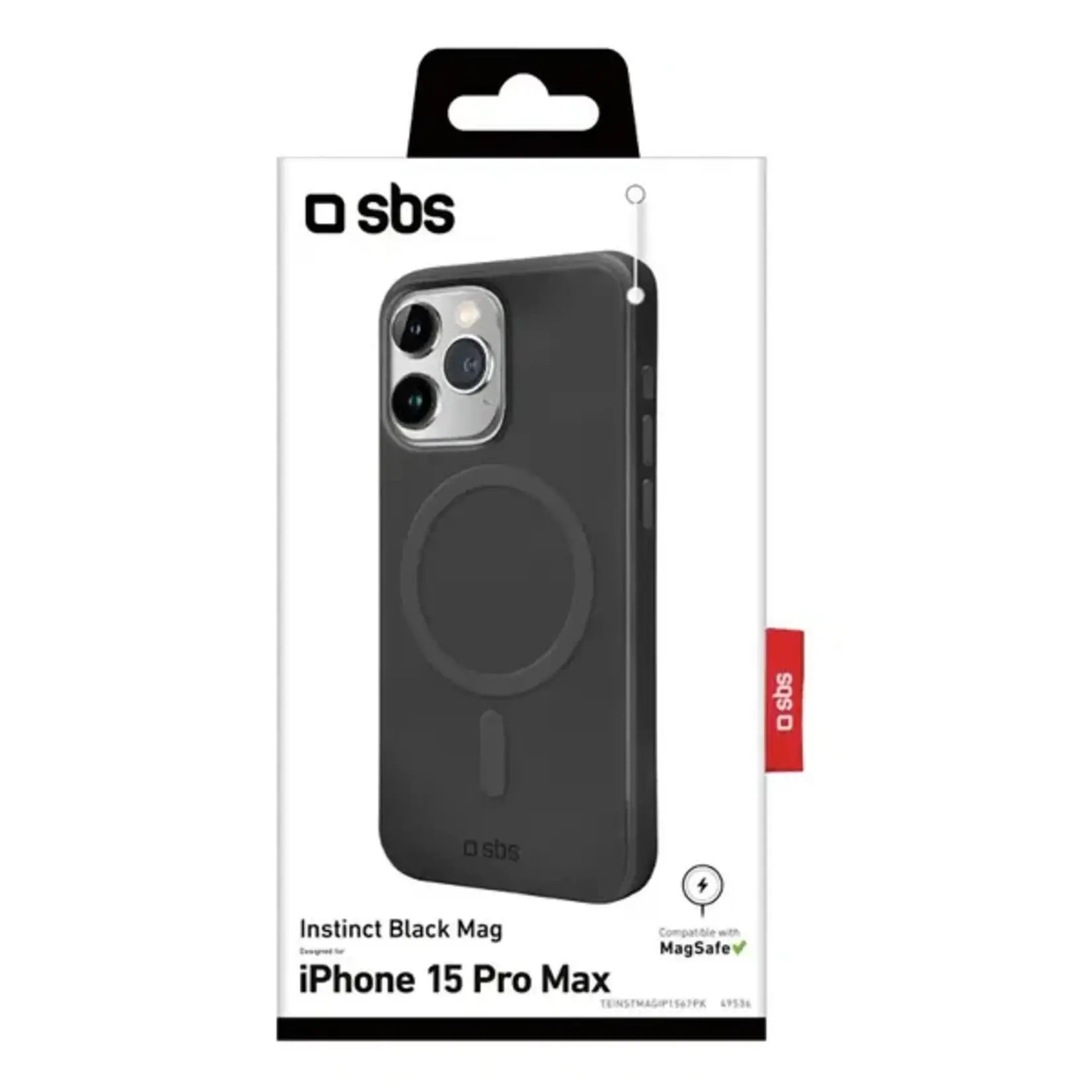 SBS SBS Instinct Mag - MagSafe case for iPhone 15 Pro Max, black
