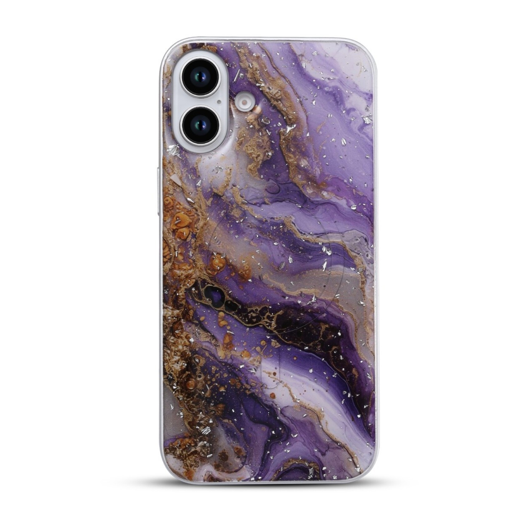 Apple Magnetic Magsafe Marmer Case - iPhone 16 Plus - Paars