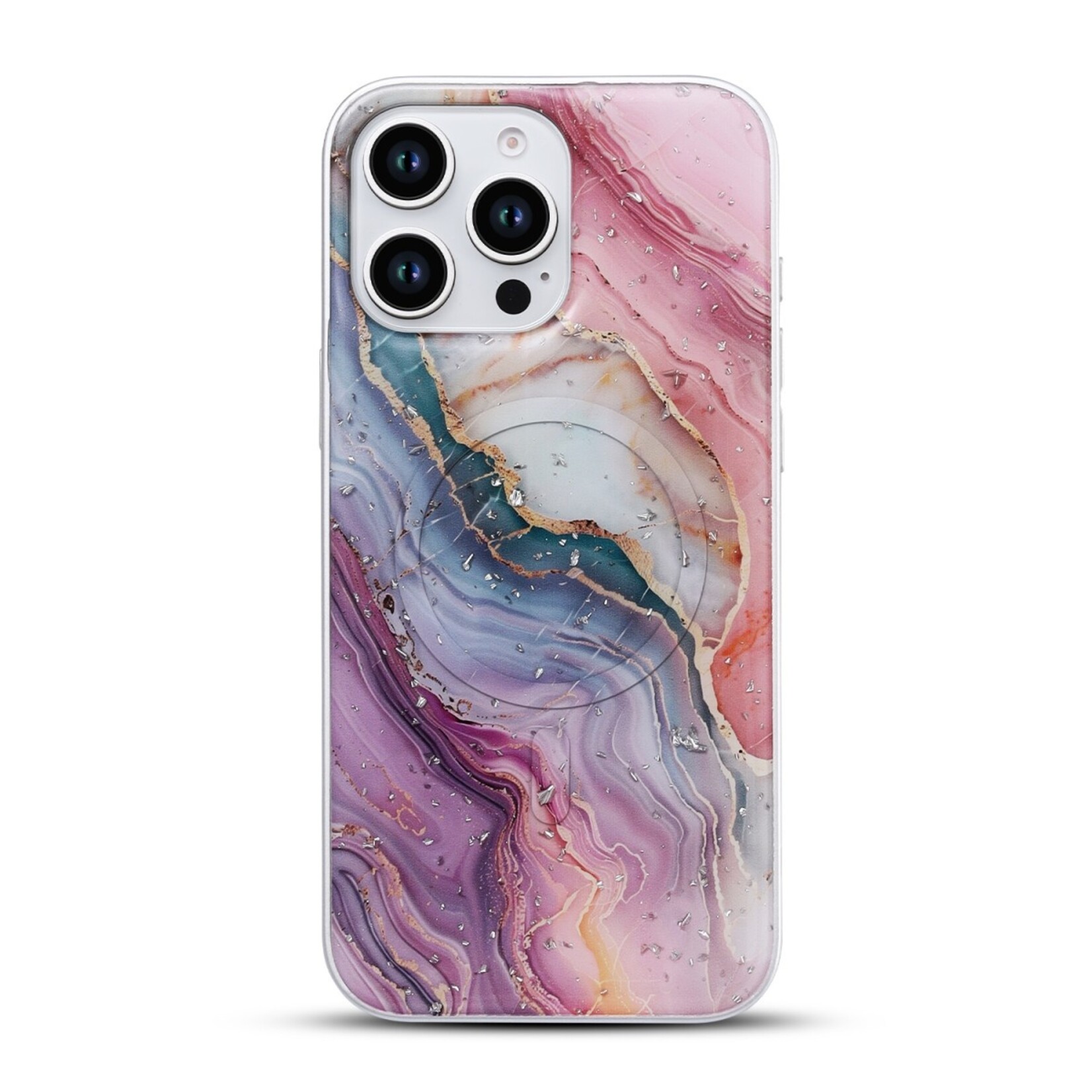 Apple Magnetic Magsafe Marmer Case - iPhone 16 Pro Max - Roze