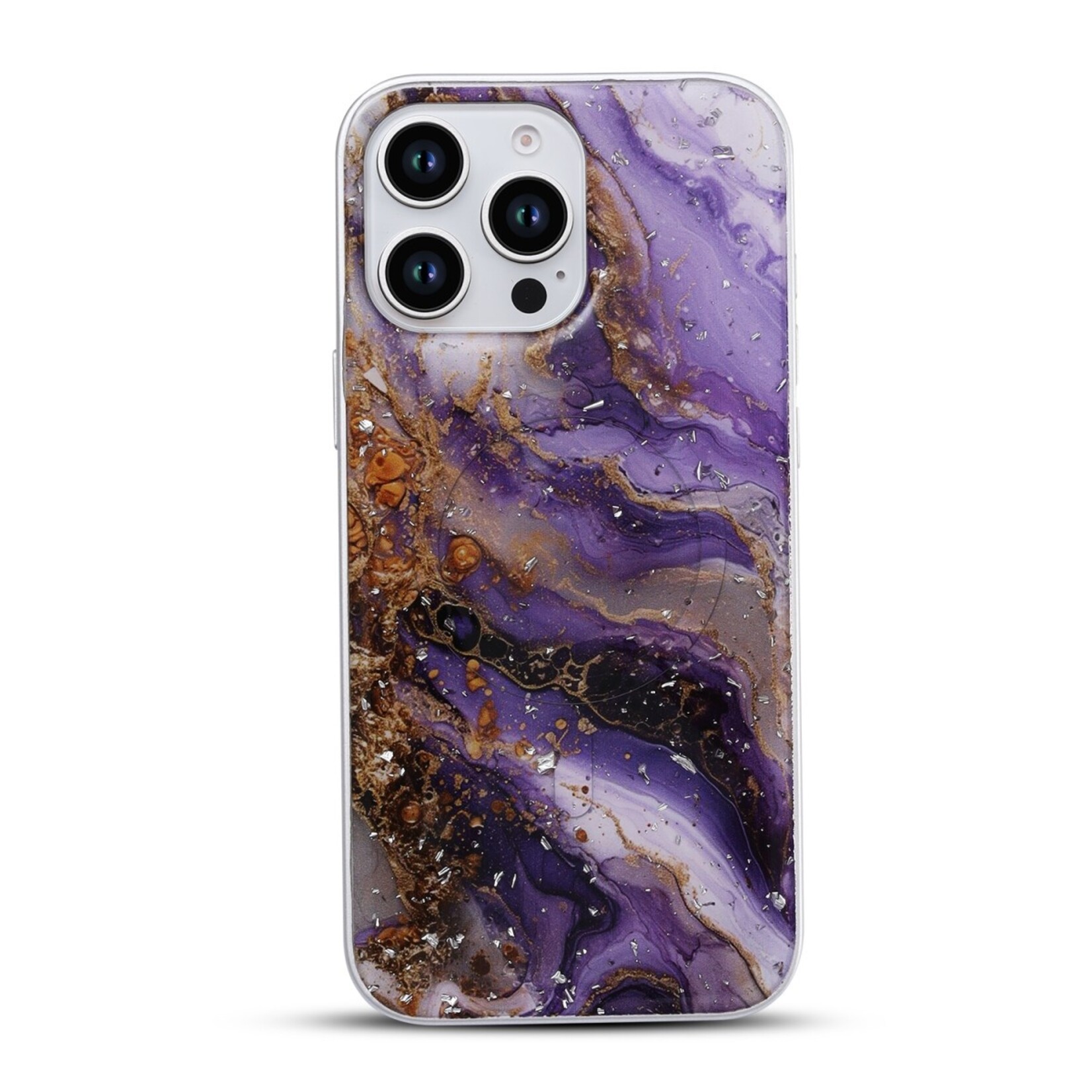 Apple Magnetic Magsafe Marmer Case - iPhone 16 Pro Max - Paars