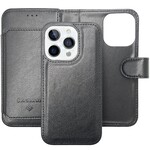 Apple Multiple Pockets Magnetic 2-in-1 Wallet - iPhone 16 Pro Max - Zwart