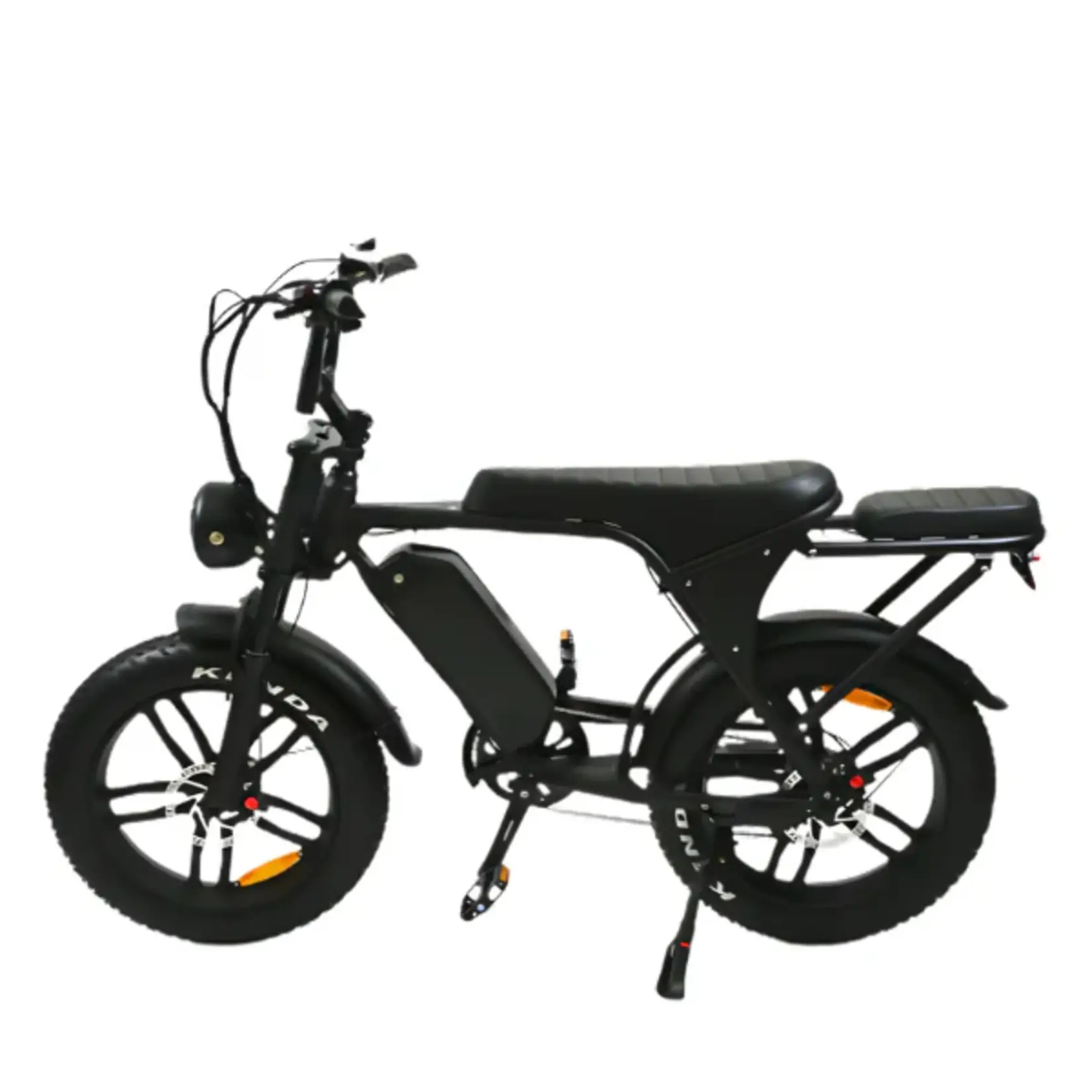 Fatbike C80 2025 - Zwart + Voetsteuntjes + Alarm + Achterzitje