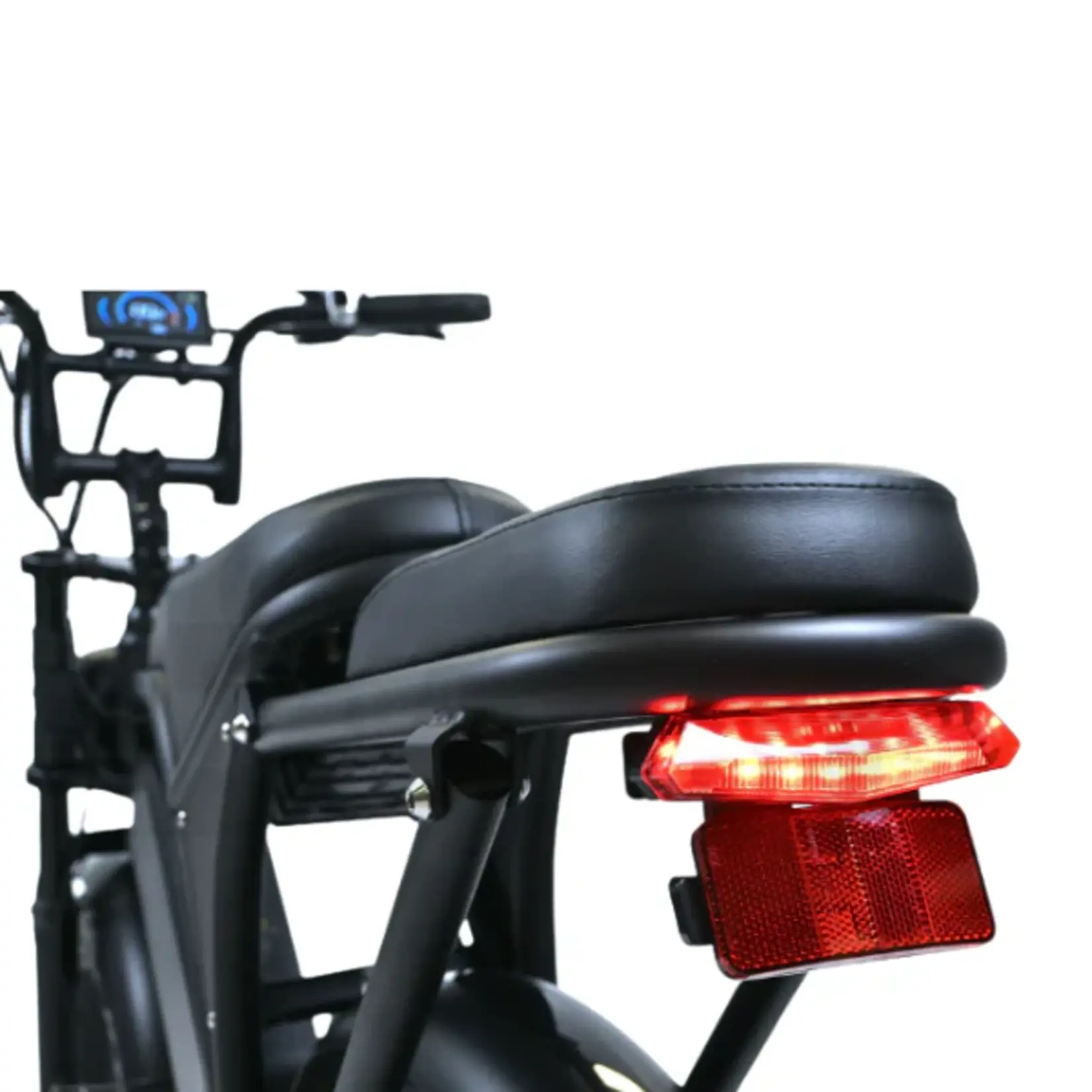 Fatbike C80 2025 - Zwart + Voetsteuntjes + Alarm + Achterzitje