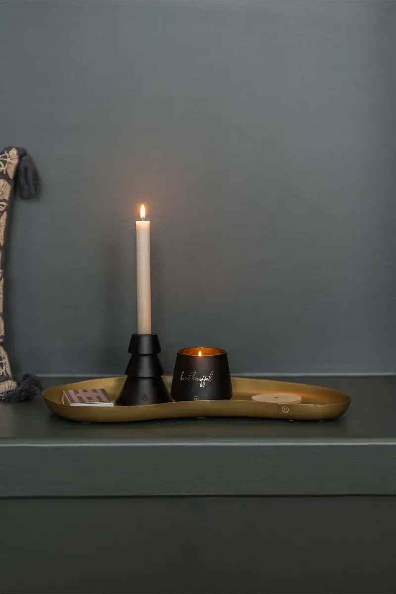 Houten Kandelaar Kerstboom M Zwart Meisje Met De Frou