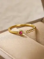 Meisje Met De Frou Ring Pink Gemstone
