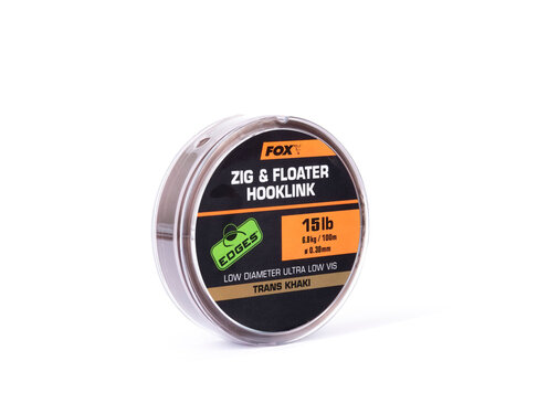 Fox Zig & Floater Hooklink - Trans Khaki
