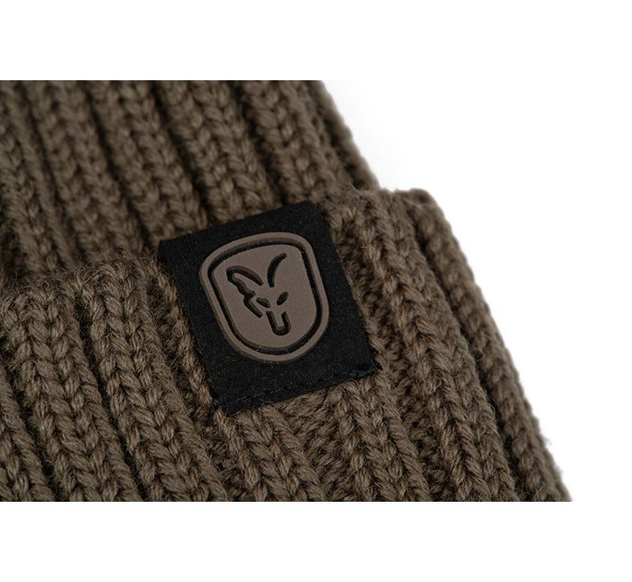 Heavy Knit Bobble Hat - Olive
