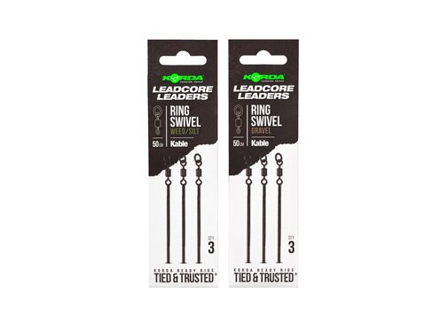 Korda Kable Leadcore Leader Ring Swivel 100cm