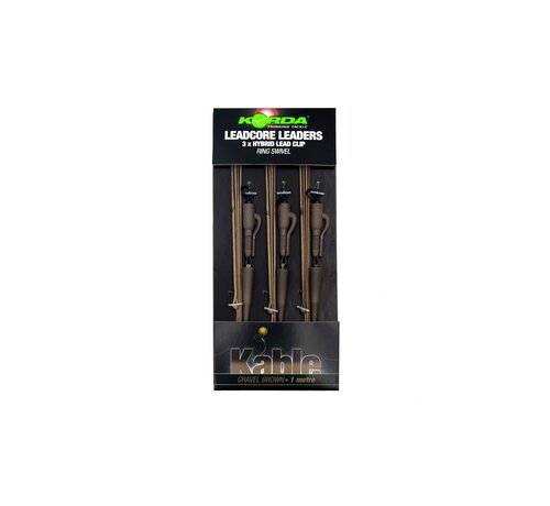 Korda Kable Leadcore Leader Hybrid Lead Clip Ring Swivel 100cm